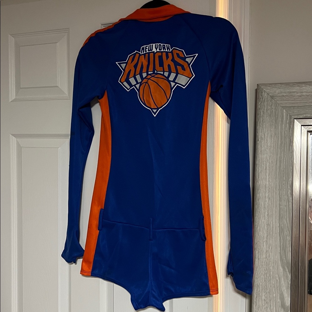 New York Knicks city dance Blue and Orange Long Sleeve costume